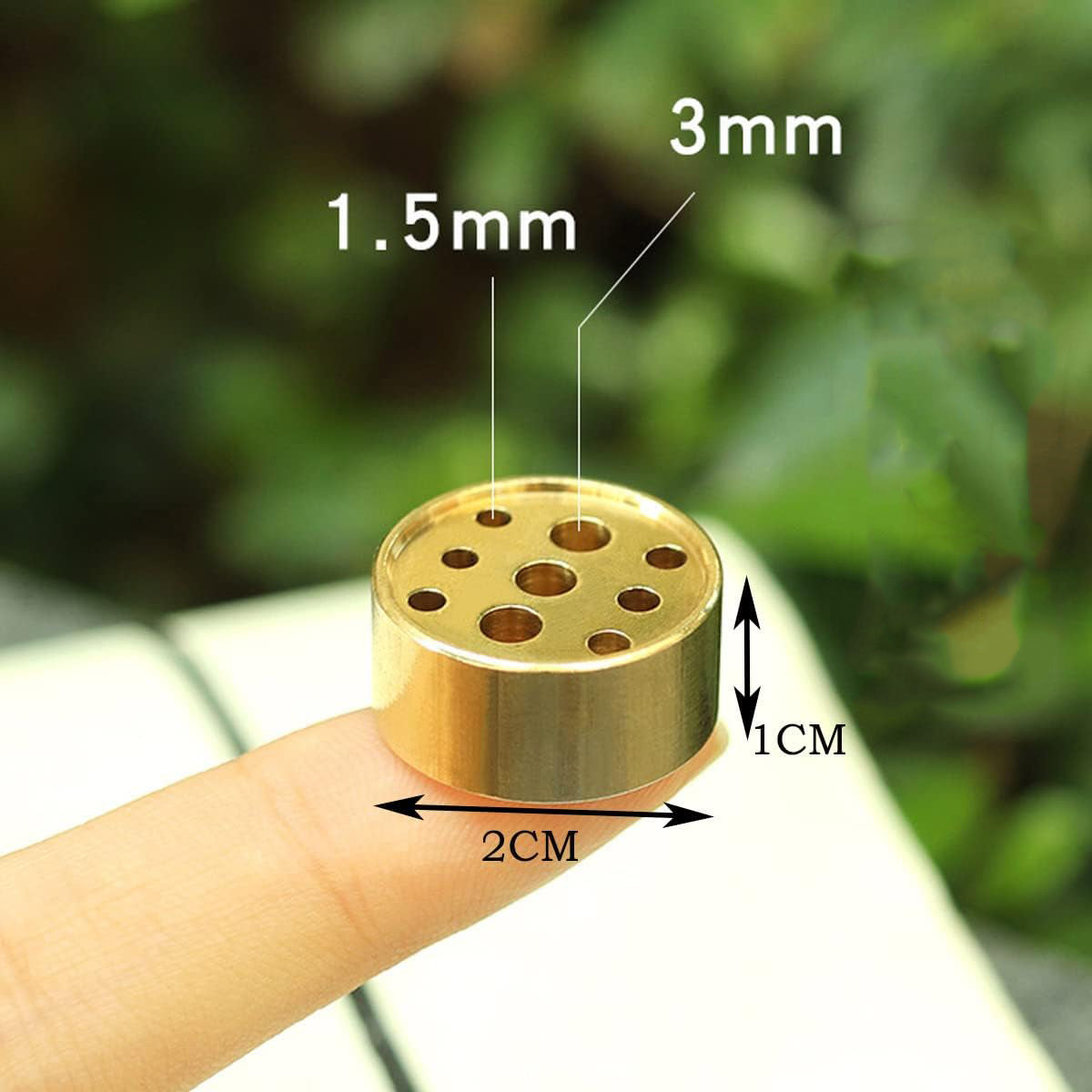 Forahome Brass Cylindrical Mini Incense Holder