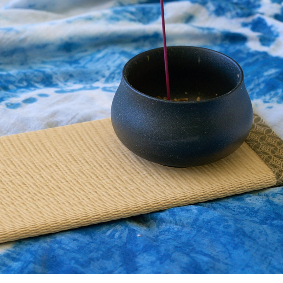 Large Mini Tatami Mat -Green / Elegant Japanese Incense Display